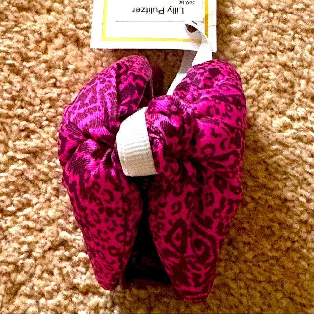 Lilly Pulitzer Twist Knot Claw Clip Hot Pink Cerise Pink Pattern Play New!